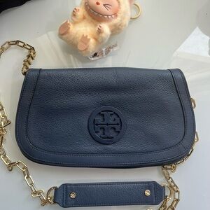 TORY BURCH BLUE AMANDA PURSE